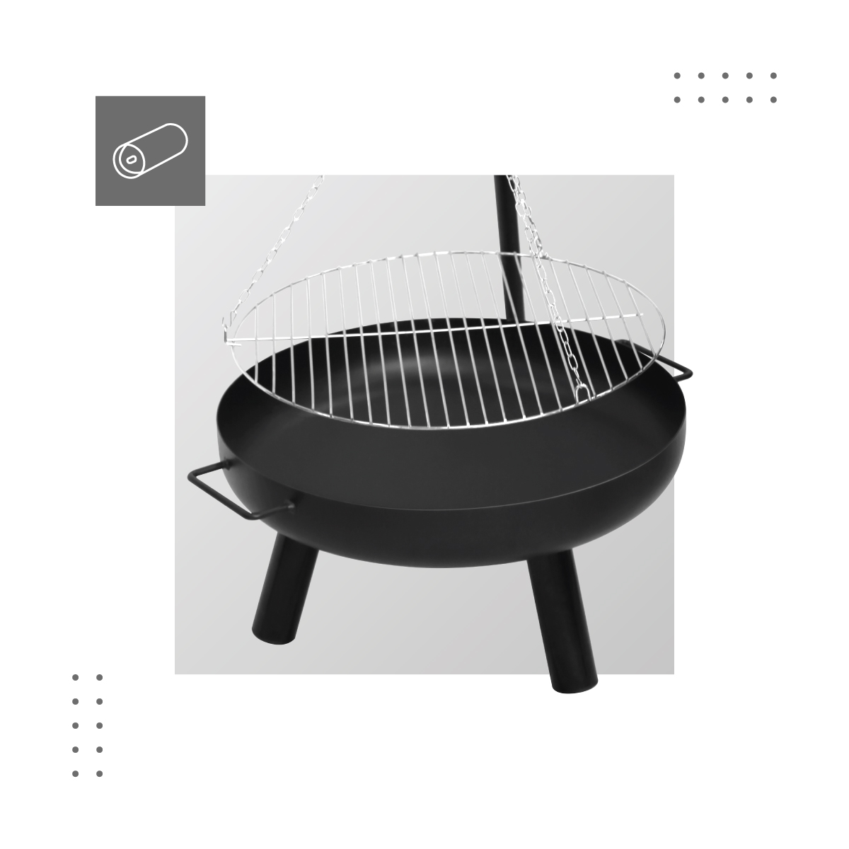 Grill z paleniskiem gruba stal Roast 35 